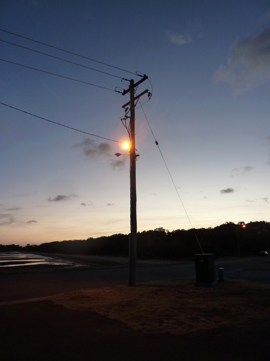 Abendbild am Hafen in Urangan (Hervey Bay, Queensland)
